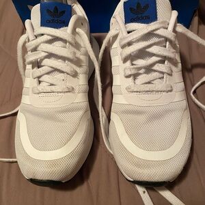 Adidas Boys White and Black Sneakers